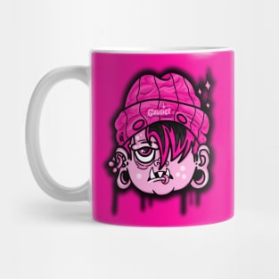 Emo Cartoon Monster Pink Design Mug